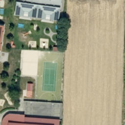 Sand Volleyball Court — aerial view