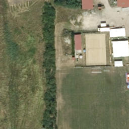 Sand Volleyball Court — aerial view