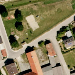 Sand Volleyball Court — aerial view