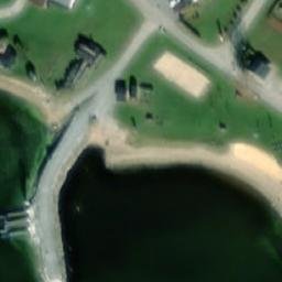 Sand Volleyball Court — aerial view