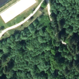 Sand Volleyball Court — aerial view