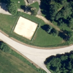 Sand Volleyball Court — aerial view