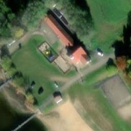 Volleyball Court near Posudov — aerial view