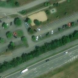 Sand Volleyball Court in Böblingen, Baden-Württemberg — aerial view