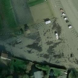 Sand Volleyball Court — aerial view