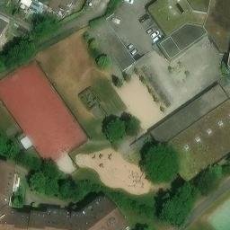 Sand Volleyball Court, Böblingen — aerial view