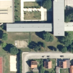 Sand Volleyball Court — aerial view