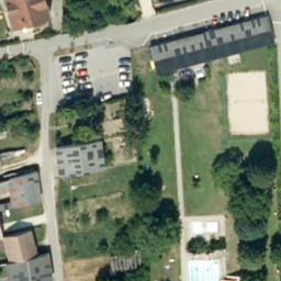 Sand Volleyball Court — aerial view