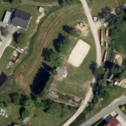 Sand Volleyball Court — aerial view