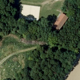 Sand Volleyball Court — aerial view