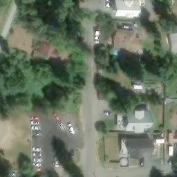 Shawnigan Lake Beach Volleyball Court — aerial view
