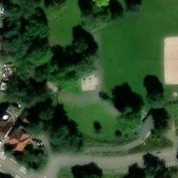 Sand Volleyball Court in Kirchheim unter Teck, Baden-Württemberg — aerial view