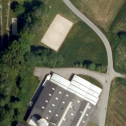 Sand Volleyball Court — aerial view