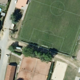 Sand Volleyball Court — aerial view