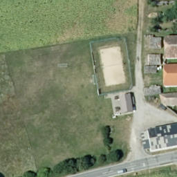 Sand Volleyball Court — aerial view