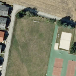 Sand Volleyball Court — aerial view