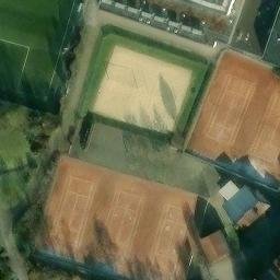 Sand Volleyball Court in Neckartailfingen, Baden-Württemberg — aerial view