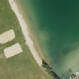 Sand Volleyball Court — aerial view