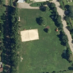 Sand Volleyball Court — aerial view