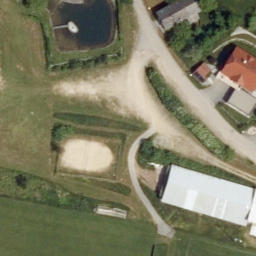 Sand Volleyball Court — aerial view