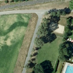 Sand Volleyball Court — aerial view