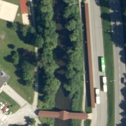 Sand Volleyball Court — aerial view