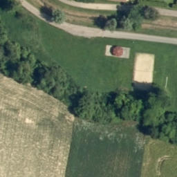 Sand Volleyball Court — aerial view