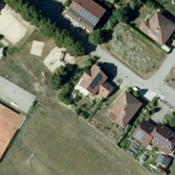 Beach-Volleyball-Platz — aerial view