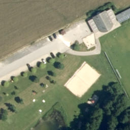 Sand Volleyball Court — aerial view