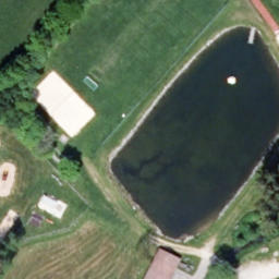 Sand Volleyball Court — aerial view