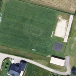 Sand Volleyball Court — aerial view