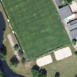 Sand Volleyball Court — aerial view