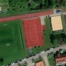 Sand Volleyball Court — aerial view