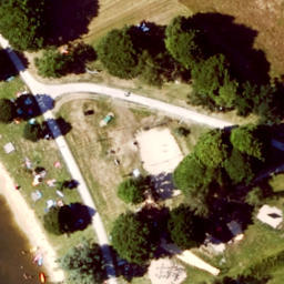 Sand Volleyball Court — aerial view