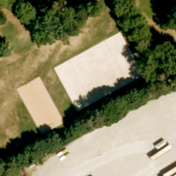 Sand Volleyball Court — aerial view