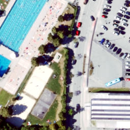 Sand Volleyball Court — aerial view