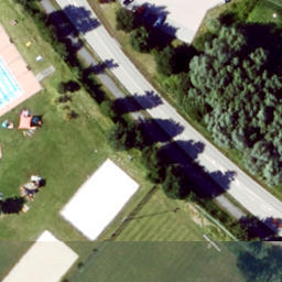 Sand Volleyball Court — aerial view