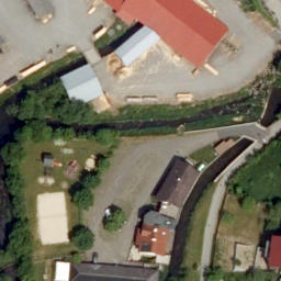 Sand Volleyball Court — aerial view