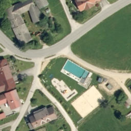 Sand Volleyball Court — aerial view