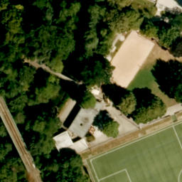 Sand Volleyball Court — aerial view