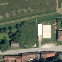 Sand Volleyball Court — aerial view