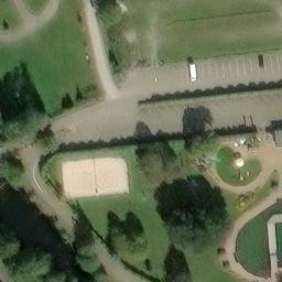 Sand Volleyball Court, Baiersbronn — aerial view