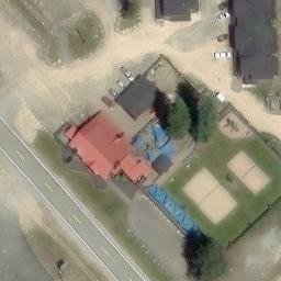 Sand Volleyball Court in Bonner County, ID — aerial view