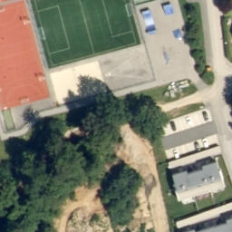 Sand Volleyball Court — aerial view