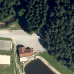 Sand Volleyball Court — aerial view