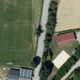 Sand Volleyball Court — aerial view