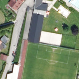 Sand Volleyball Court — aerial view