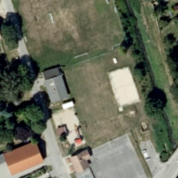 Beachvolleyballplatz — aerial view