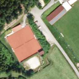 Sand Volleyball Court — aerial view