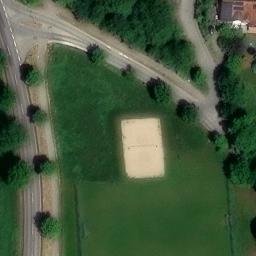 Sand Volleyball Court — aerial view